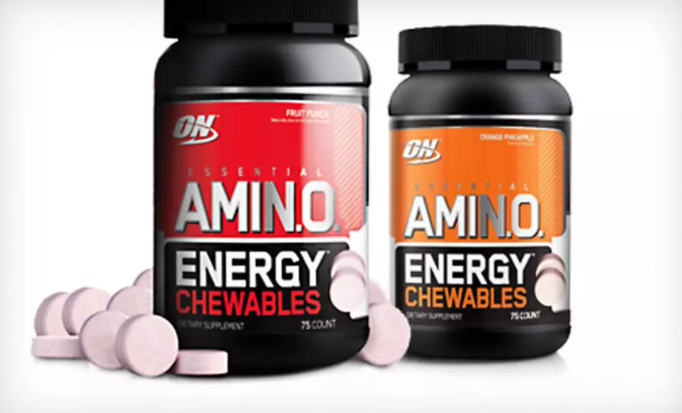 $10 for Optimum Nutrition Essential Amino Energy Chewables ($45.99 List Price). Two Flavors Available.  - Primary Image