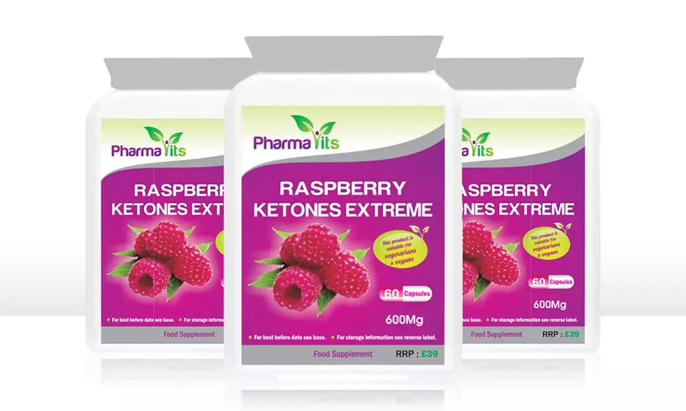 One Month Supply of 600mg Pharmavits Raspberry Ketones Complex from £5.99 (Up to 85% Off) - Primary Image