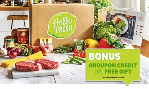 HelloFresh Meal Plans + BONUS Groupon Credit