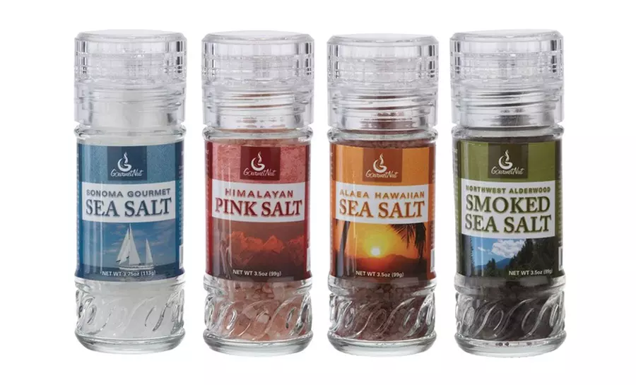 Gourmet Nut Sea Salt 4-Piece Grinder Set - Second Medium