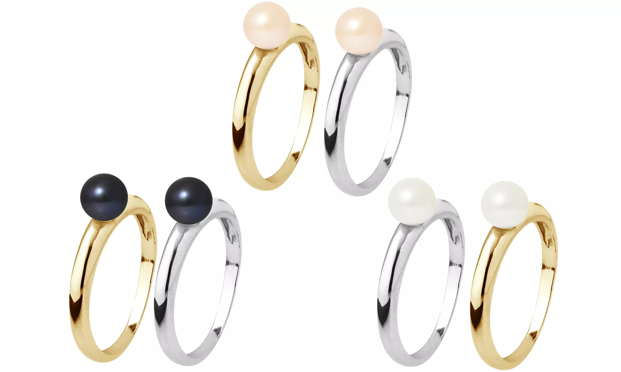 Bague de perles d'eau douce authentiques - Primary Image