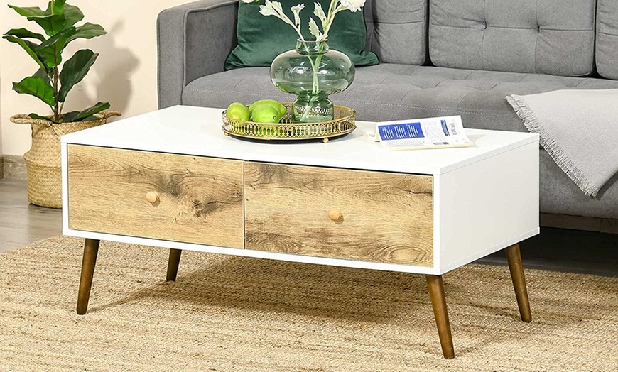 Image 72: HomCom Coffee Table