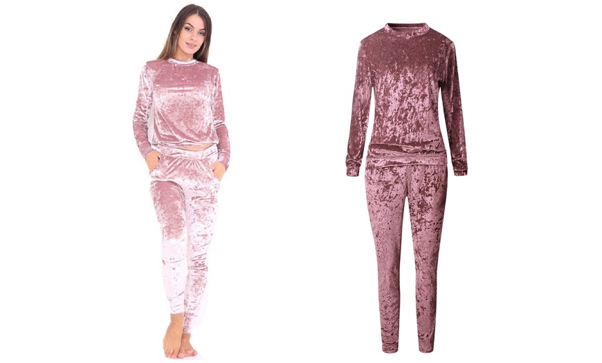 Image 6: Crushed Velvet Tracksuit