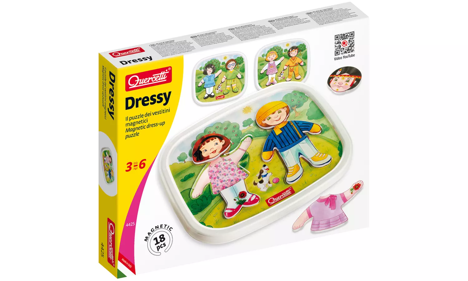 Puzzle éducatif 3D Dressy Baby de Quercetti® - Second Medium