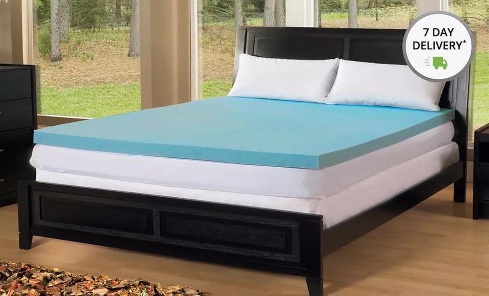 Simmons ﻿Curv 2.5" Gel Memory Foam Toppers. Multiple Sizes Available from $59.99—$129.99. - Primary Image