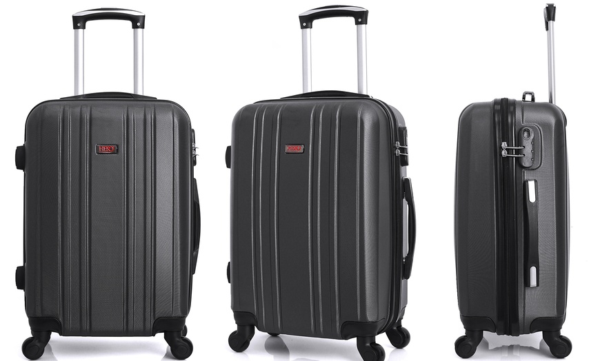 Image 18: Black Three-Piece Luggage Sets