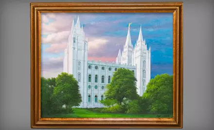 20"x24" Hand-Painted Oil Painting of an LDS Temple or Prophet from Deseret Oil Paintings (Half Off)  - Primary Image