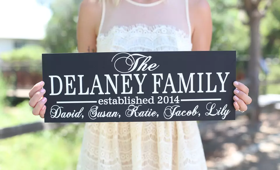 One or Two Personalized Family Signs from Morgann Hill Designs (Up to 57% Off) - Primary Image