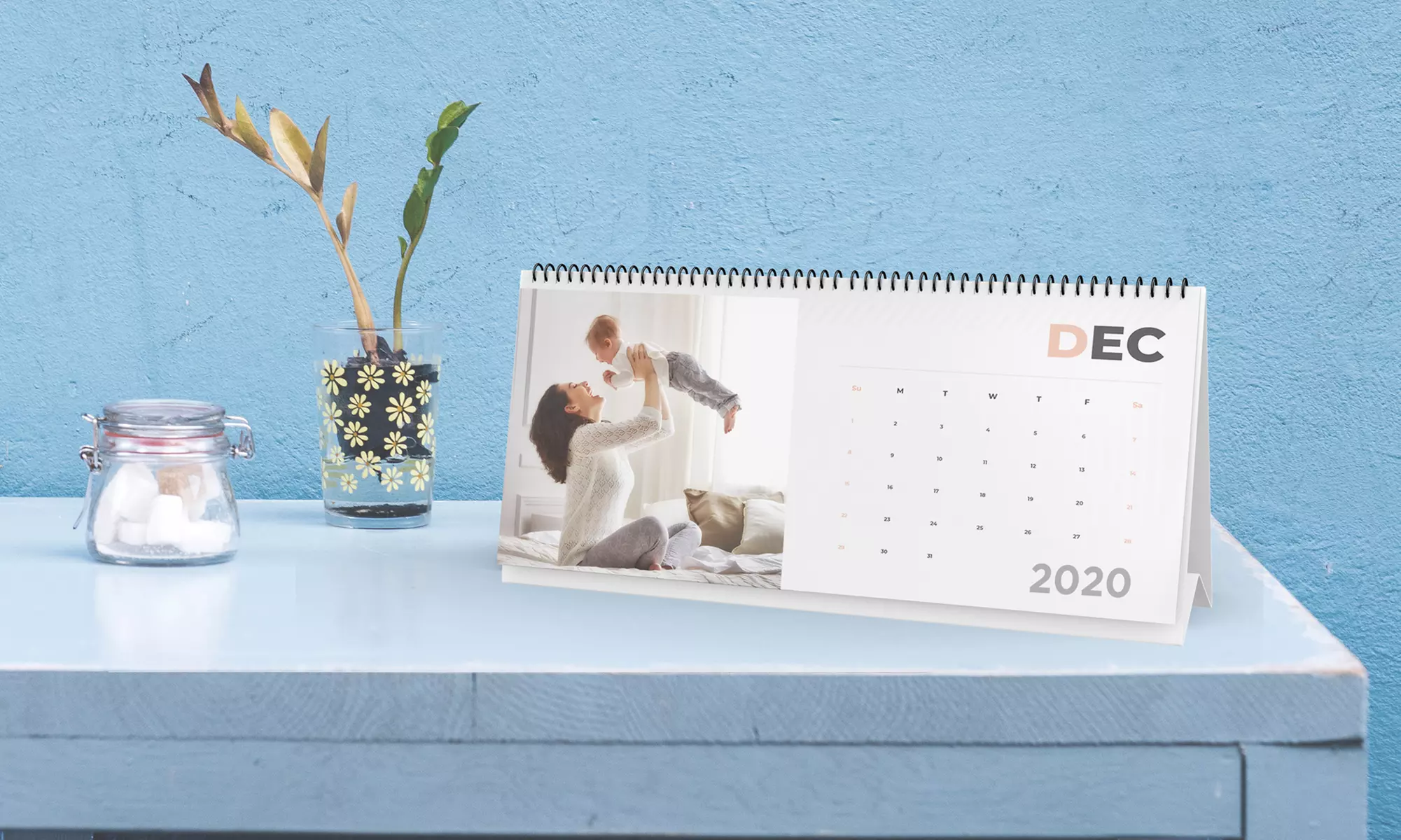 One, Two, or Five Personalized 6" x 8" or 11" x 5" Desk Calendars from Photobook America (Up to 78% Off)  - Primary Image