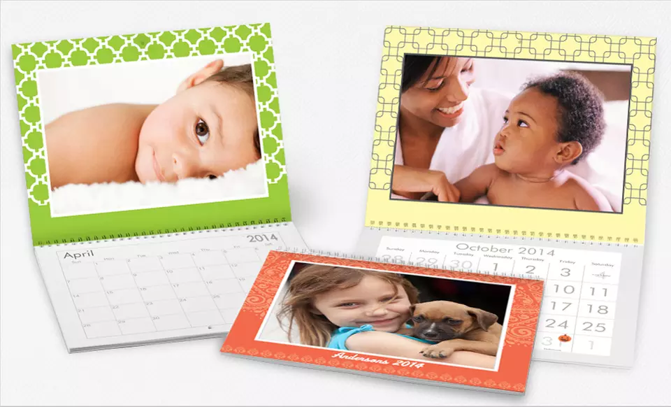 1 or 2 Custom Photo Wall Calendars with Stock Upgrades from Vistaprint from $5–$10 - Primary Image