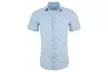 Tom Baine Men's Slim Fit Nautical Printed Short Sleeve Button Down Shirt (S-2XL) - Second Medium