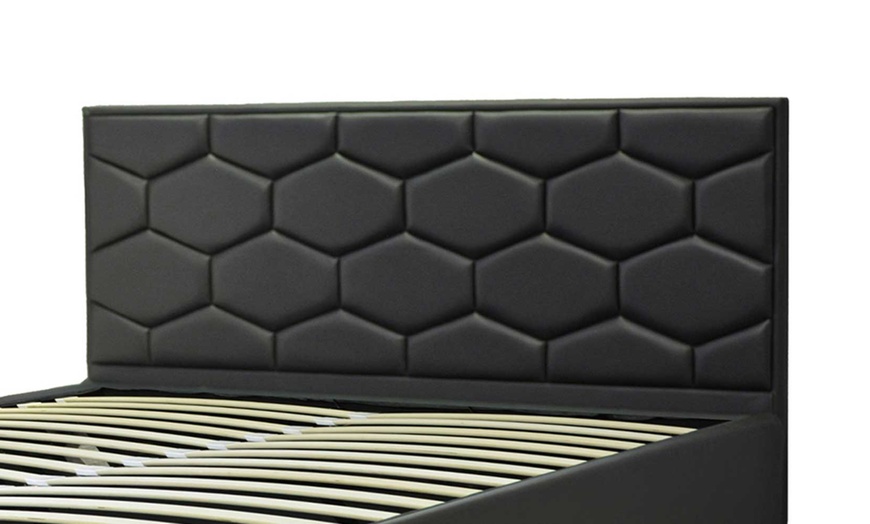 Image 13: Lit coffre Manhattan Simili cuir, matelas ''Cosmos'' en option