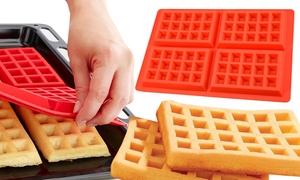 Four-Waffle Silicone Baking Pan