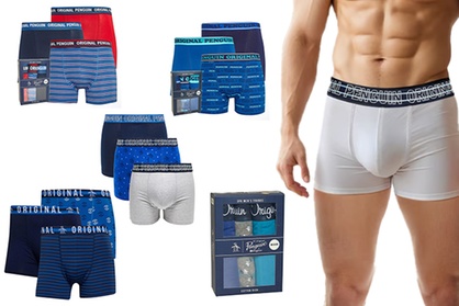 Original Penguin Men's 3 Pack Boxer Briefs Assorted Colours: Assorted Designs Medium