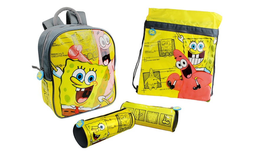 Image 26: Spongebob Backpack Set