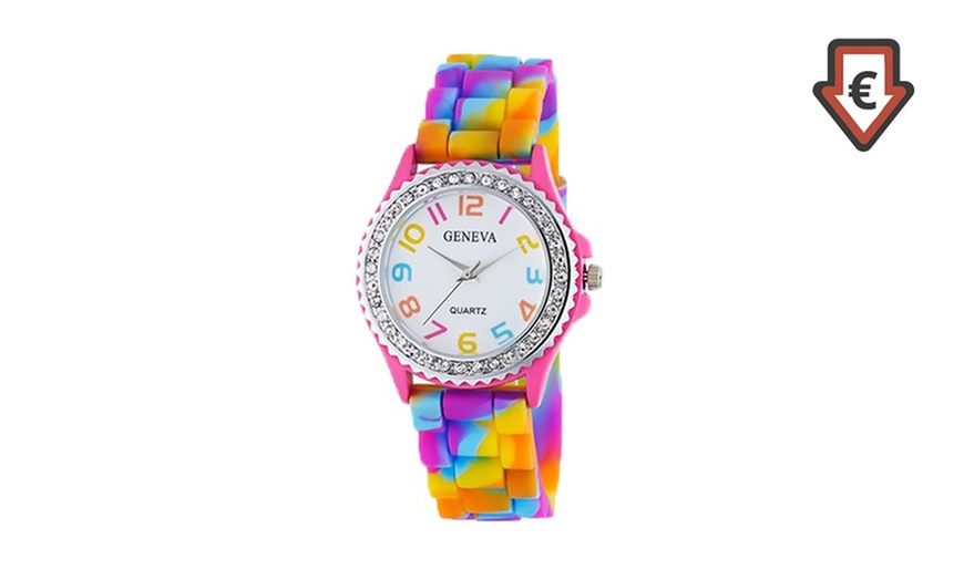 Image 1: Women's Geneva Rainbow Watches