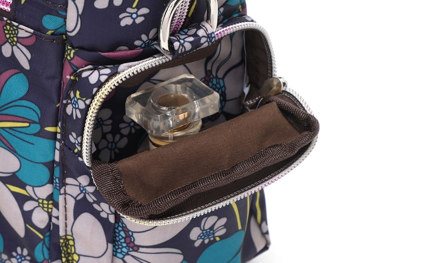 Image 12: Multi-Pocket Crossbody Tote Bag