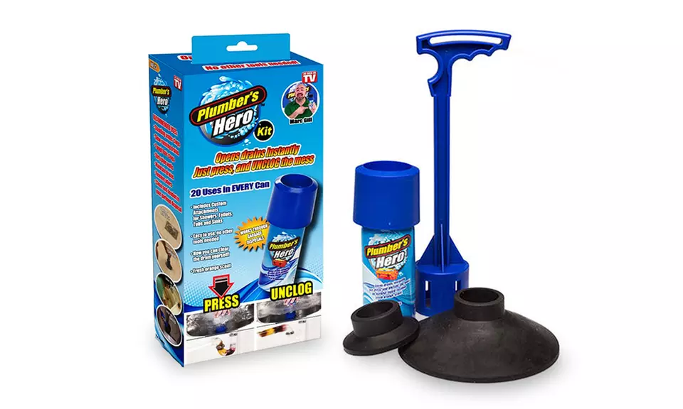 Plumber's Hero Drain Unclogging Kit - Primary Image