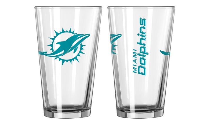 NFL Logo Pint Glasses (2-Pack) | Groupon Goods