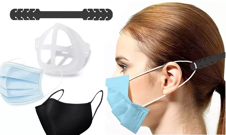 Lot de 1 à 12 support masques 3D avec ou sans accroche-masque - Primary Image