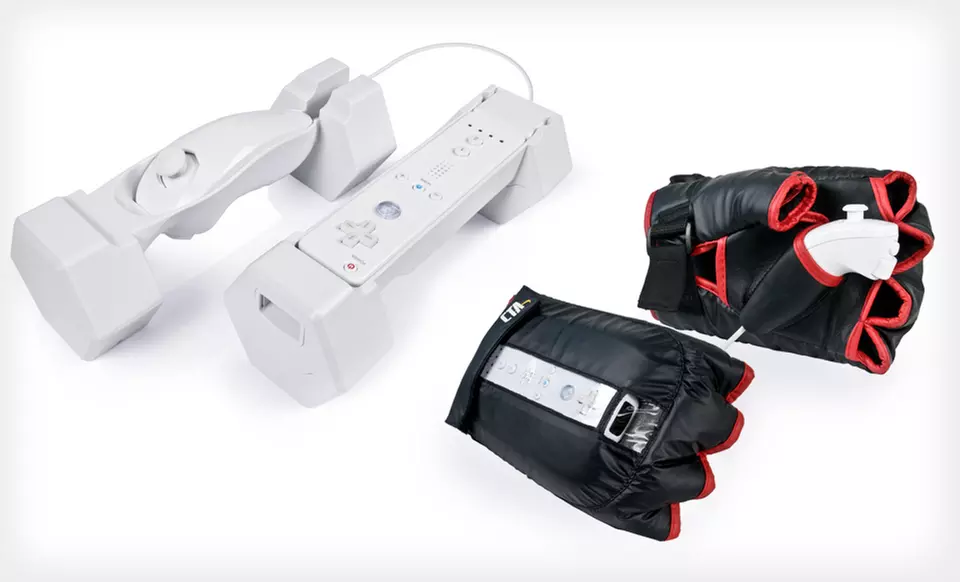 Knockout Boxing Gloves or Dumbbell Set for Wii (Up to 70% Off). Free Returns. - Primary Image