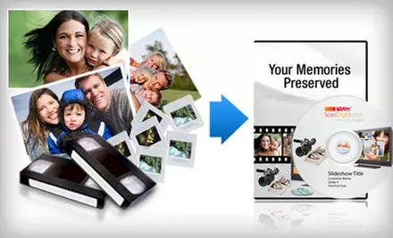 Photo- and Video-Digitization Services from ScanDigital (Up to US$300 Value). Two Options Available. - Primary Image
