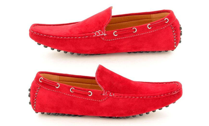 Image 47: Men's Faux Suede Casual Loafers