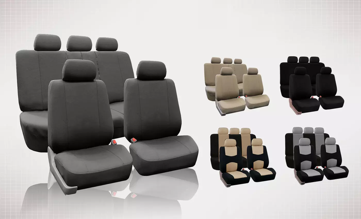 FH Group Cloth Auto-Seat Covers - Primary Image