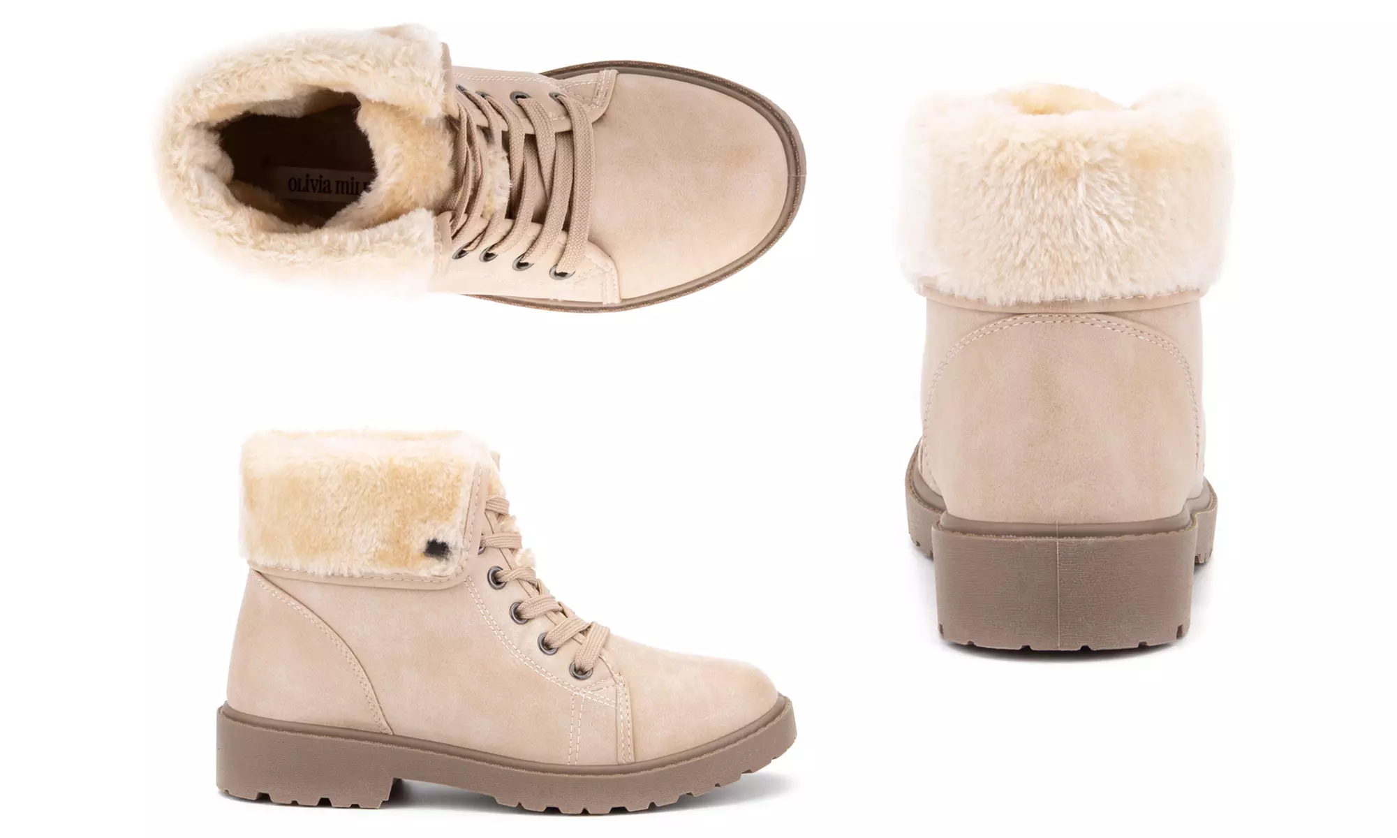 Olivia Miller Women's Fur-Lined Work Boots - Second Medium