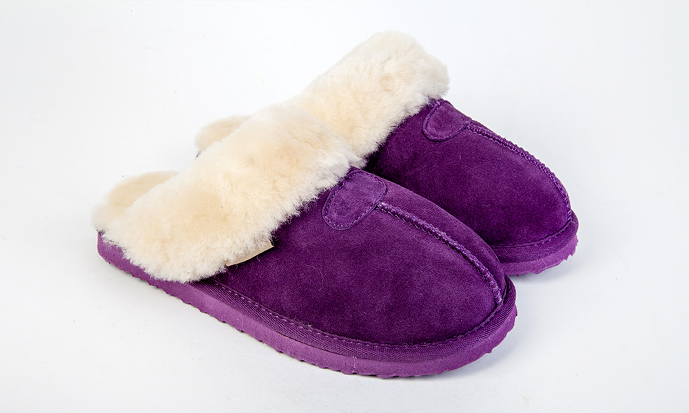 ladies purple slippers