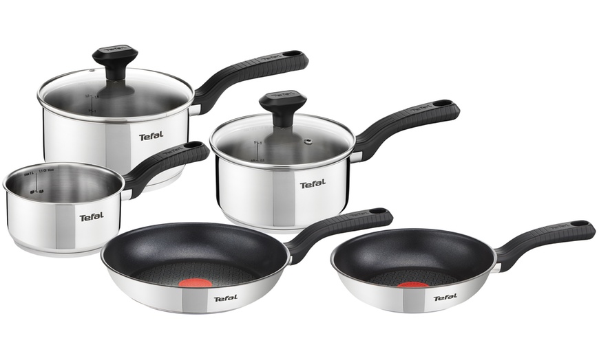 Image 2: Tefal Comfort Max Induction-Compatible Stainless Steel Pan Set