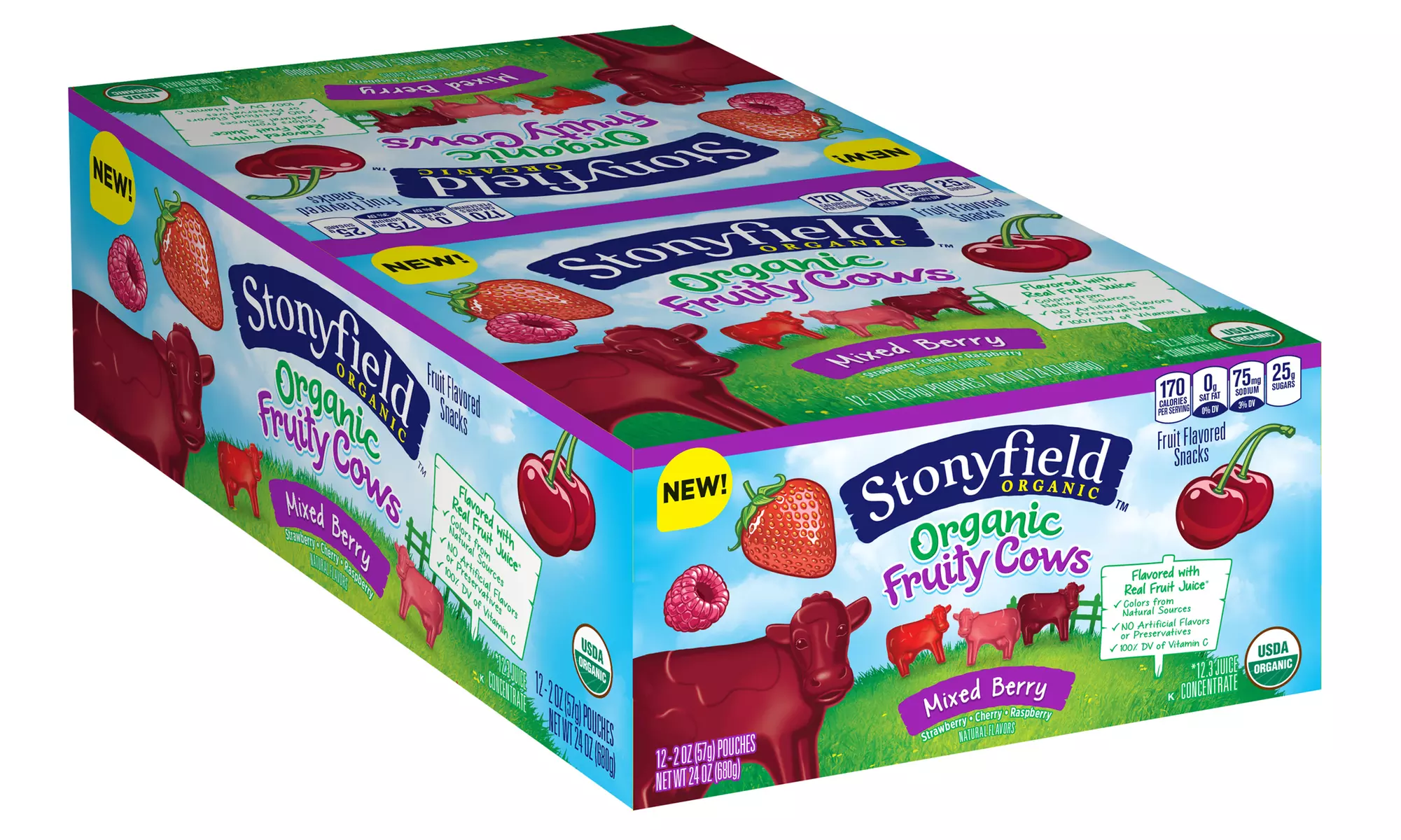 Stonyfield Organic Fruit Snacks in Mixed Berry (24-Count) - Second Medium