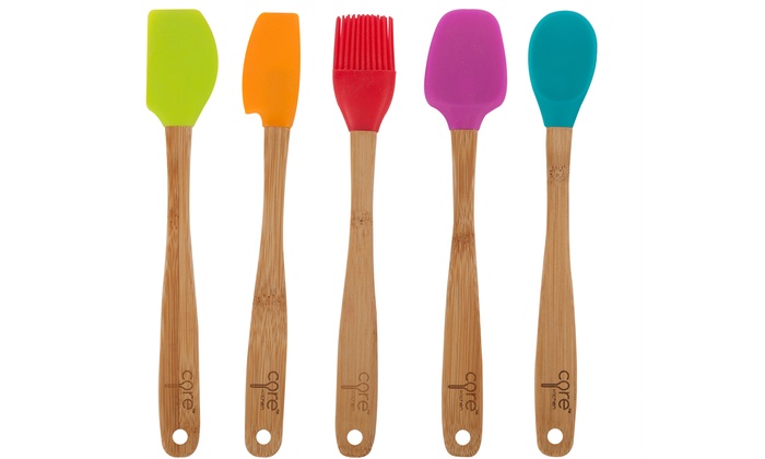 5 Piece Bamboo Mini  Utensil  Set  Groupon Goods