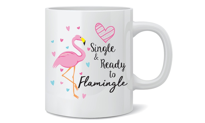 Image 6: One or Two Flamingo Print Mugs