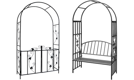 Arco da giardino in metallo per piante e rose disponibile in 2 modelli