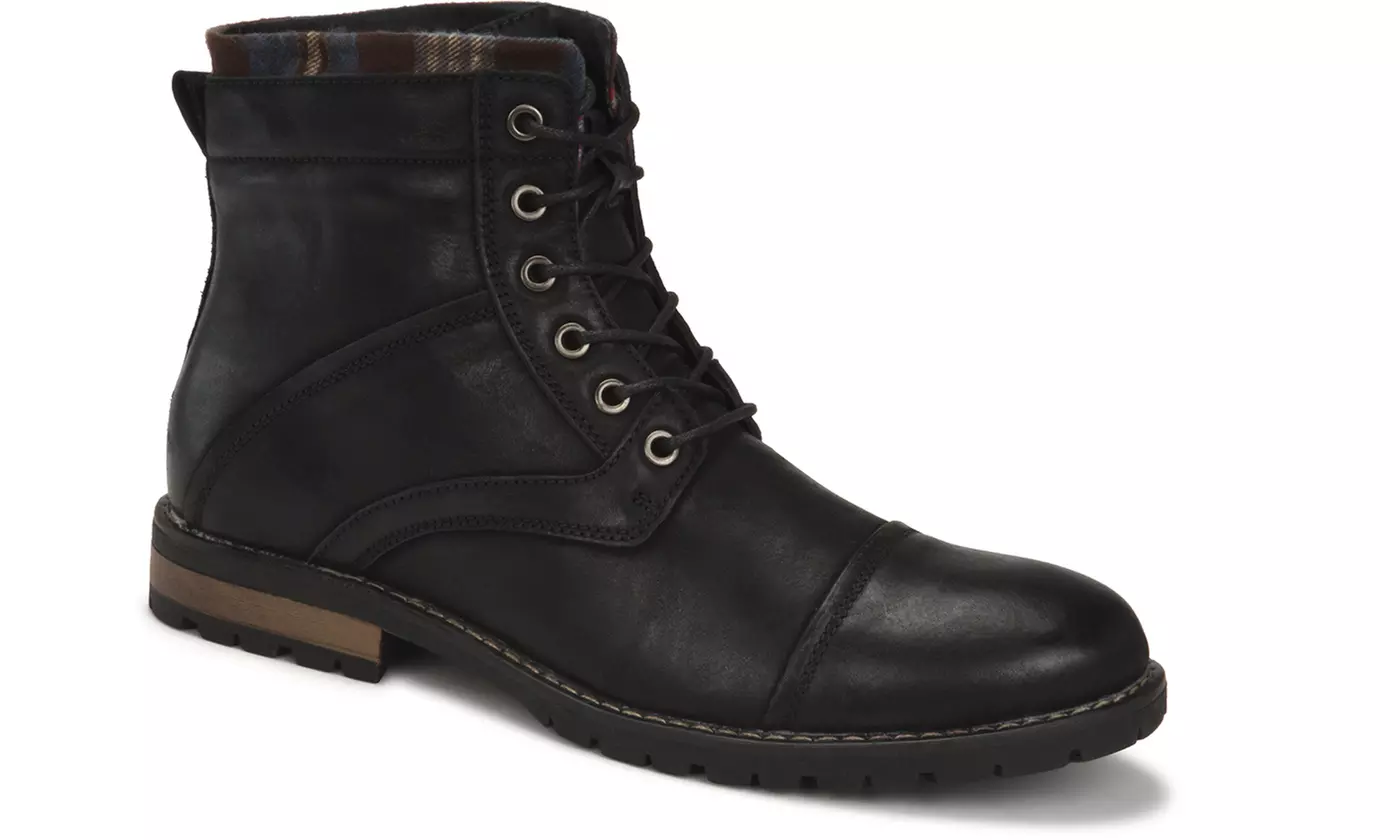 Jach's Men's Oscar Leather and Flannel Cap Toe Boot (Size 8) - Primary Image