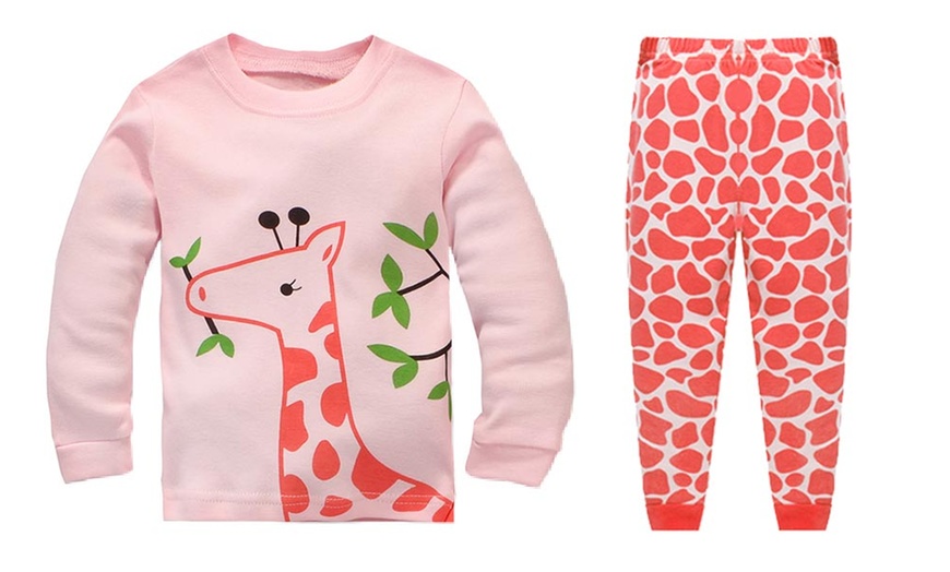 Image 1: Kids' Giraffe Pyjama Set