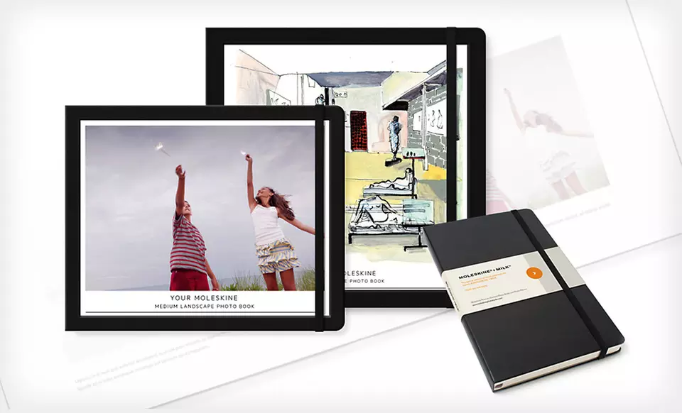 Hardcover Photo Book with Notebook from Moleskine (Up to 65% Off). Four Options Available. Free Shipping. - Primary Image