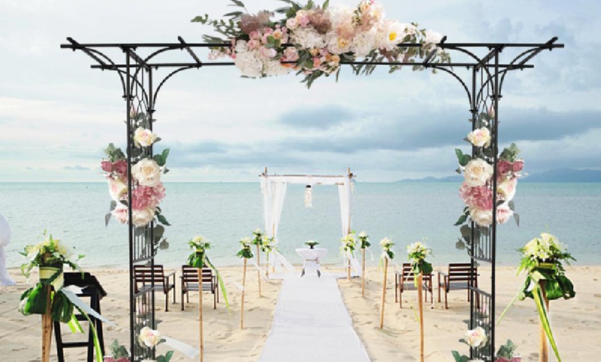 Image 20: Flat Roof Wrought Iron Wedding Arch