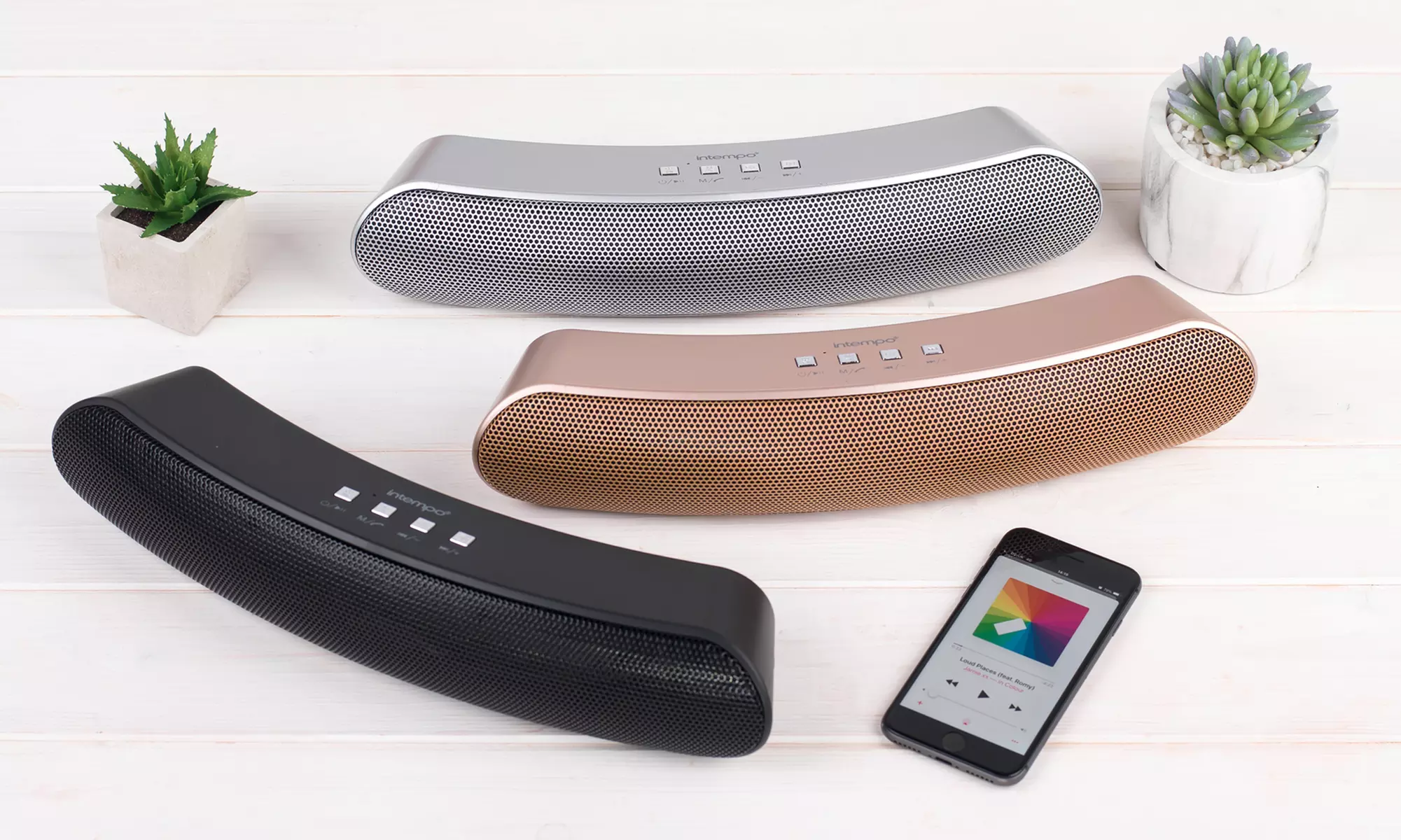 Enceinte métallique incurvé Bluetooth Intempo - Primary Image