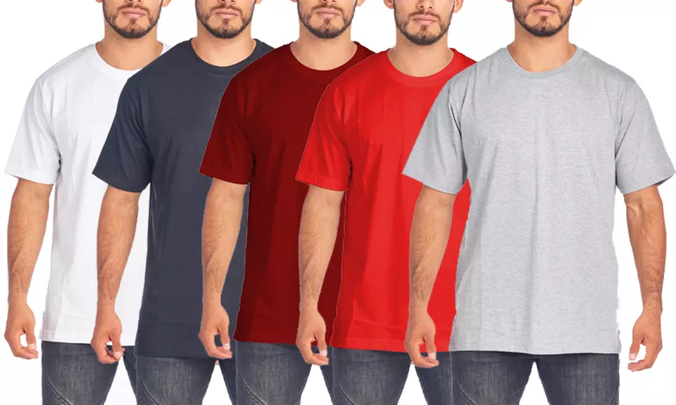 SEL Men's Big & Tall Crew-Neck Cotton Tee (2XL-5XL; 3-Pack) - Primary Image