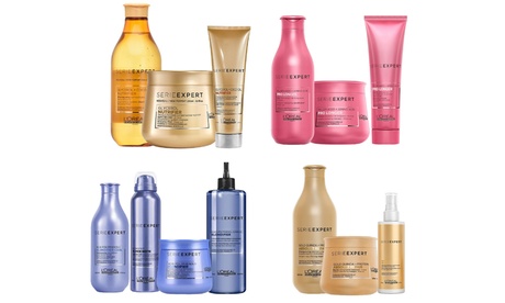 Shampoo, balsami e maschere per capelli L'Oreal, disponibili in vari set