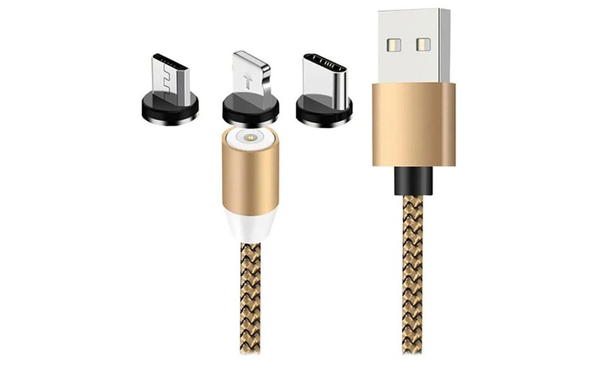 Image 3: 3 in 1 Magnetic Charging Cable