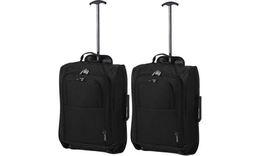 Image 25: 5 Cities Carry On Lightweight Travel Bag Trolley Range