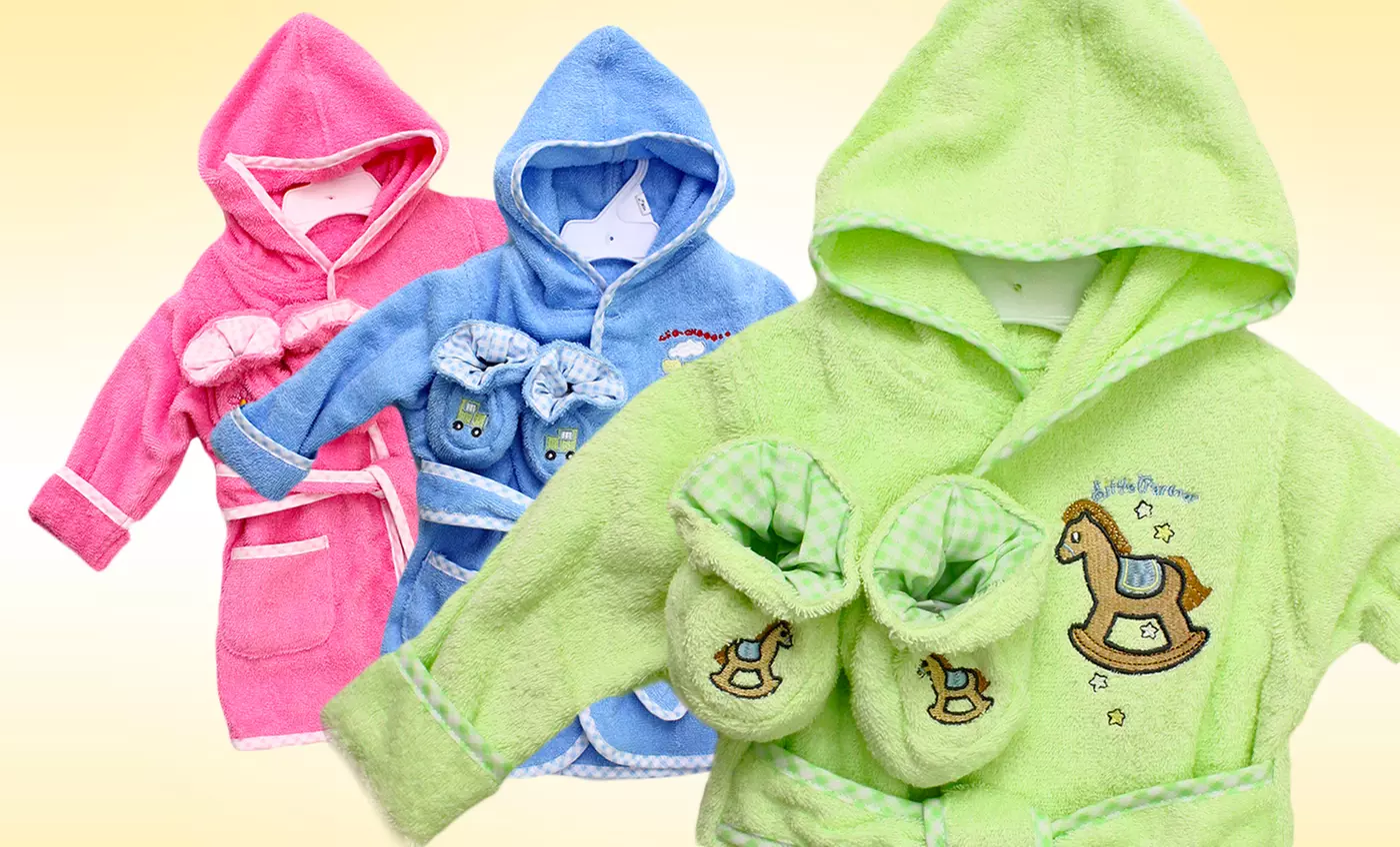 Infant Terry Bathrobes with Booties - Primary Image