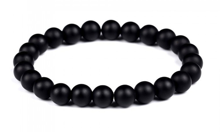 Image 4: Men's Natural Stone Bracelet