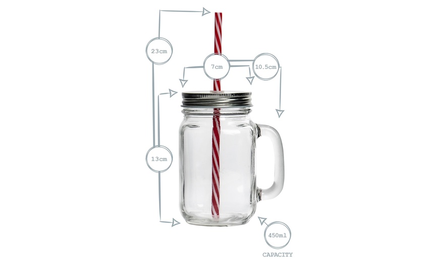 Image 9: Jam Jar Drinking Glasses