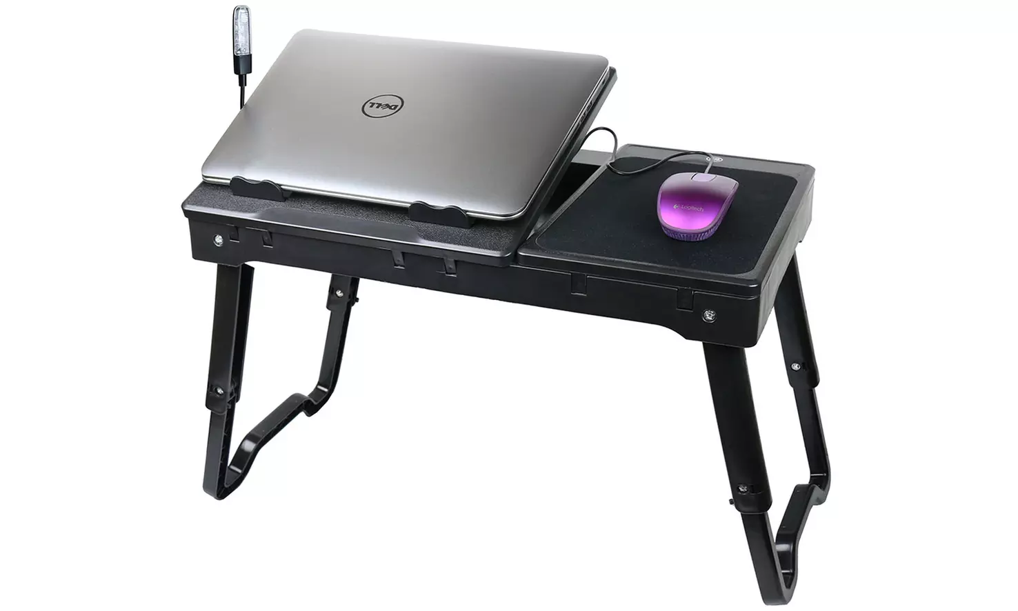 Multifunctional Laptop Table Stand with Built-in Cooling Fan and LED Light - Primary Image