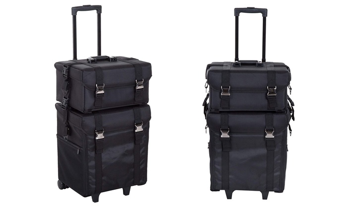 cosmetic travel case on wheels