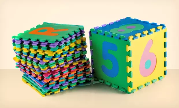 96-Piece Foam Alphabet-and-Number Puzzle Floor Mat for Kids - Primary Image